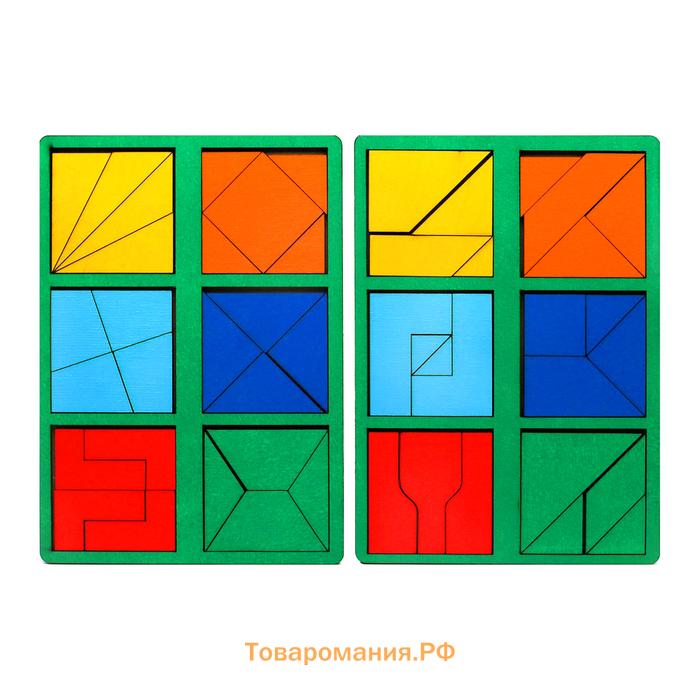 Настольная игра «Сложи квадрат», 2 уровень (мини), МИКС