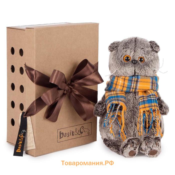 Мягкая игрушка «Кот Басик», в пижаме, 19 см