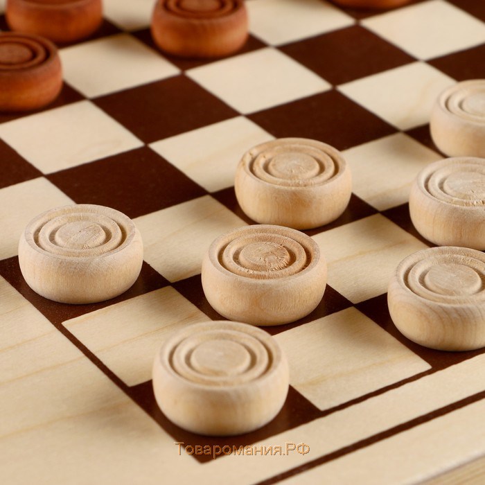Нарды "Витки", деревянная доска 60 х 60 см, с полем для игры в шашки