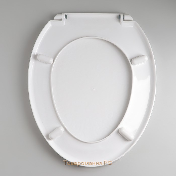 Сиденье для унитаза с крышкой Росспласт «Декор», 44,5×37 см, цвет белый