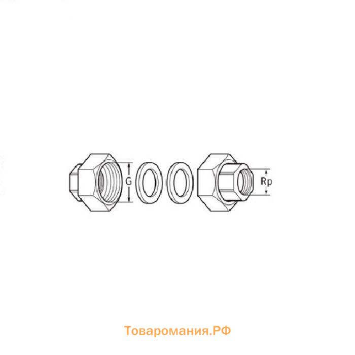 Гайка для насоса Wilo Ду1 1/4"х2", чугун