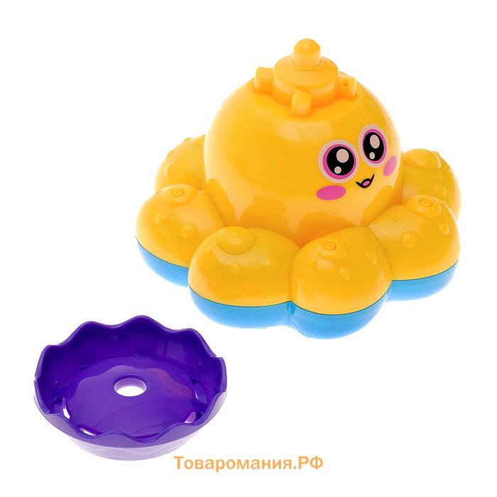 Игрушка для ванны Крошка Я «Осьминожка - фонтанчик», кружится, на батарейках, МИКС