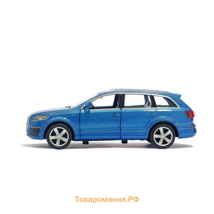 Машина металлическая AUDI Q7 V12, 1:32, открываются двери, инерция, цвет синий