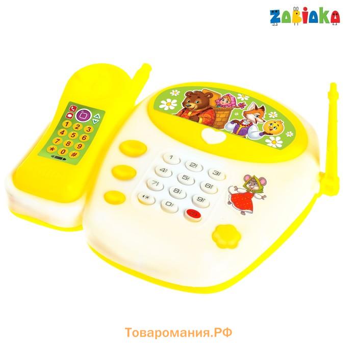 Музыкальный телефончик «Любимые сказки», русская озвучка, цвет жёлтый