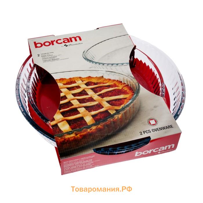 Формы для запекания Paşabahçe Borcam, 2 предмета: 1.6 л, 2.6 л, жаропрочное стекло, прозрачные