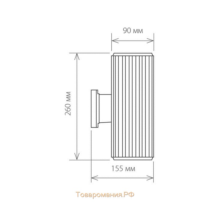 Светильник Elektrostandard садово-парковый, 2х60Вт, E27, IP54, настенный, Techno 1403 чёрный