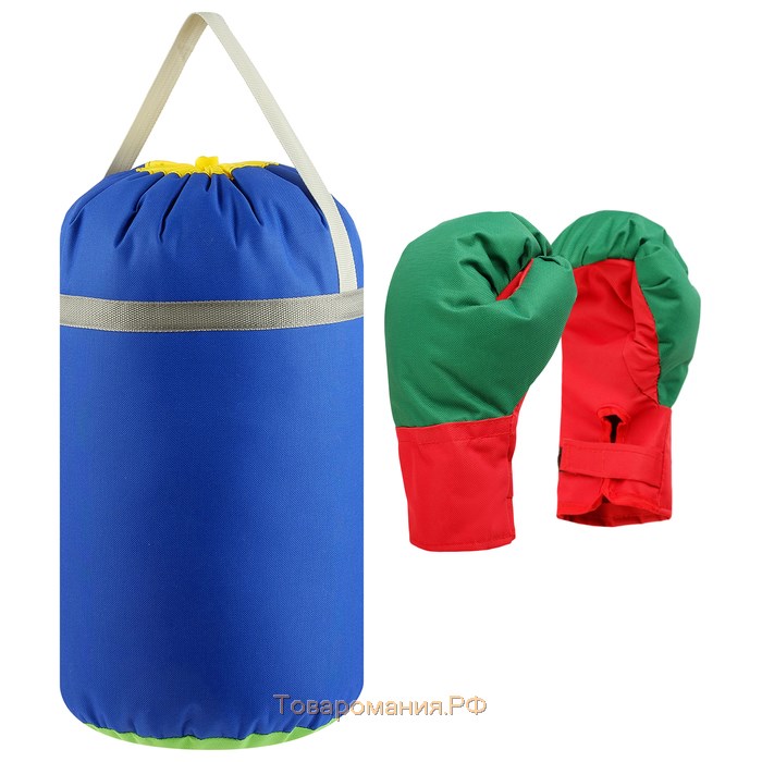 Набор боксёрский детский: перчатки, груша d=25 см, h= 40 см, цвета МИКС