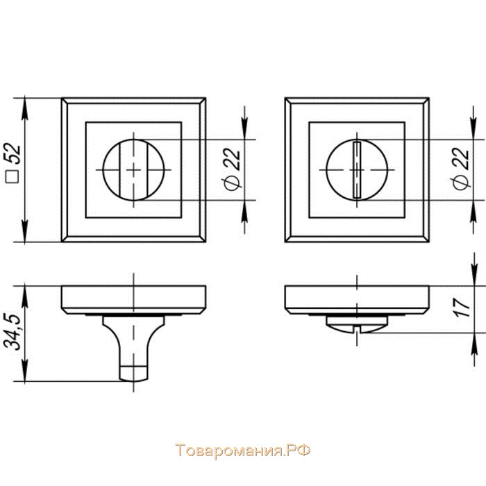 Ручка поворотная Punto BK6 QL GR/CP-23, цвет графит/хром