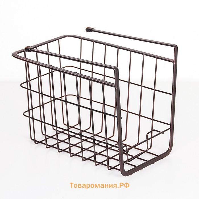 Корзина подвесная  «Лофт», 25×19.5×20.5 см, коричневая