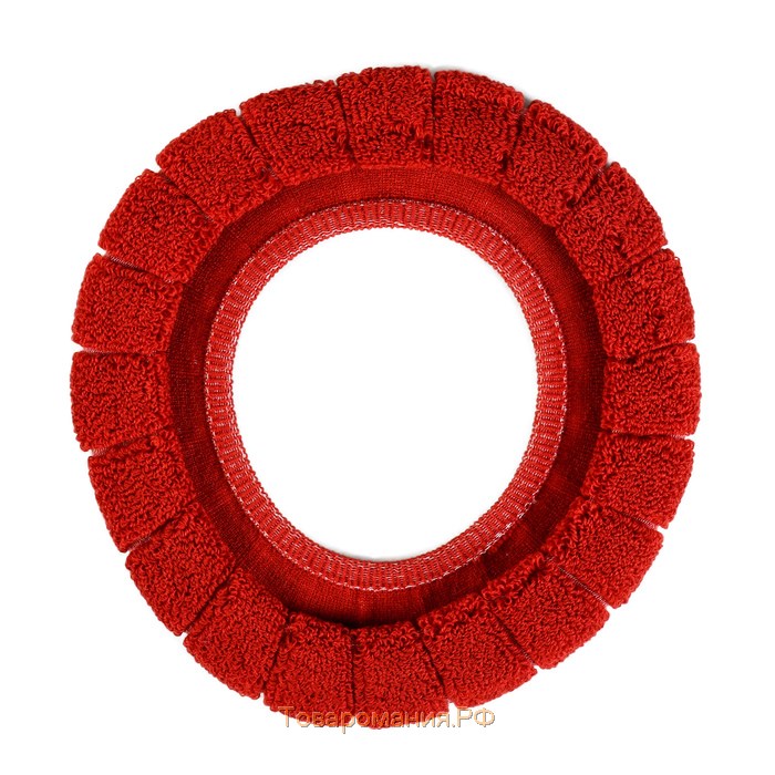 Чехол на сиденье для унитаза на резинке «Полоски», 31,5×31,5 см, 75 г, цвет МИКС