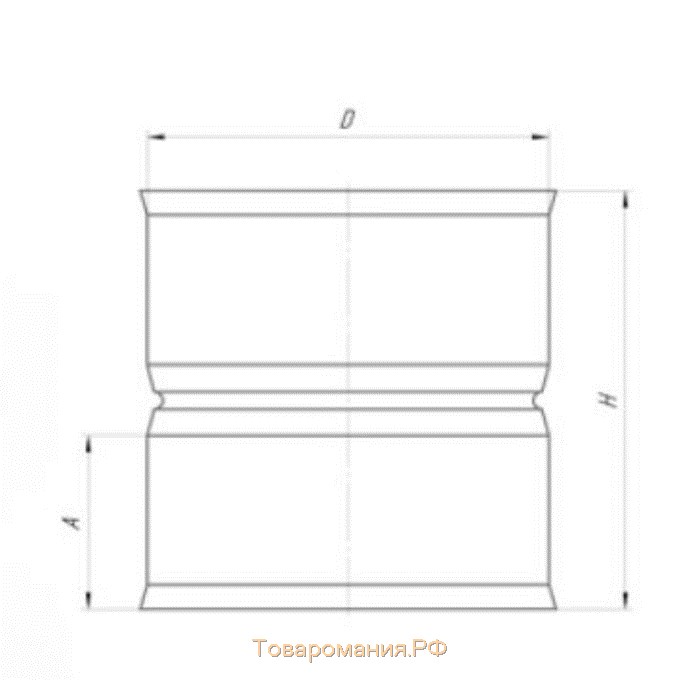 Адаптер, d 120 × 120 мм, нержавейка 1.0 мм