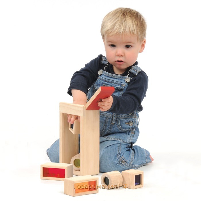 Деревянная игрушка «Радужные блоки», со звуковым эффектом, в контейнере