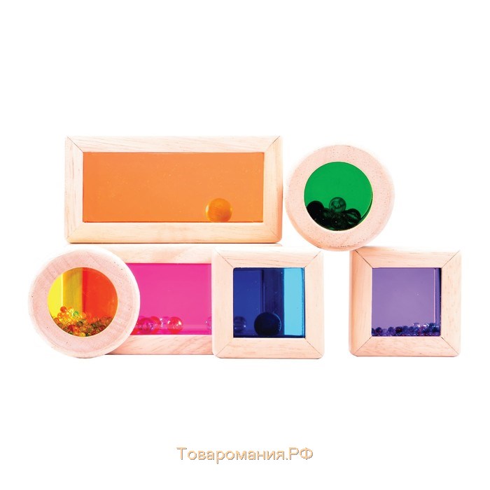 Деревянная игрушка «Радужные блоки», со звуковым эффектом, в контейнере