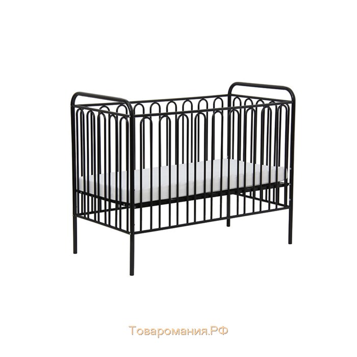 Детская кроватка Polini kids Vintage 150 металлическая, цвет чёрный