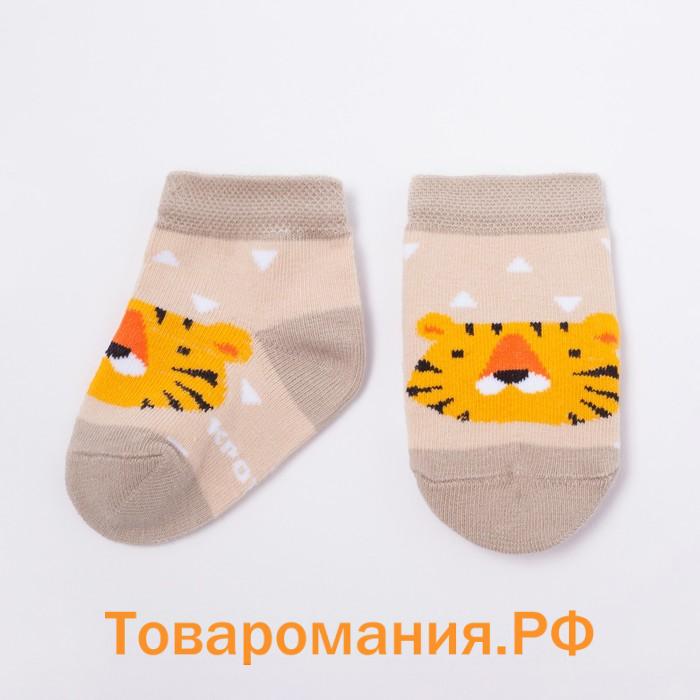 Набор новогодних носоков Крошка Я "Тигрёнок", 2 пары, 10-12 см