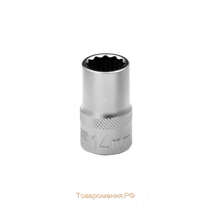 Головка торцевая Stels 13659, под квадрат, 1/2", 14 мм, двенадцатигранная, хромированная