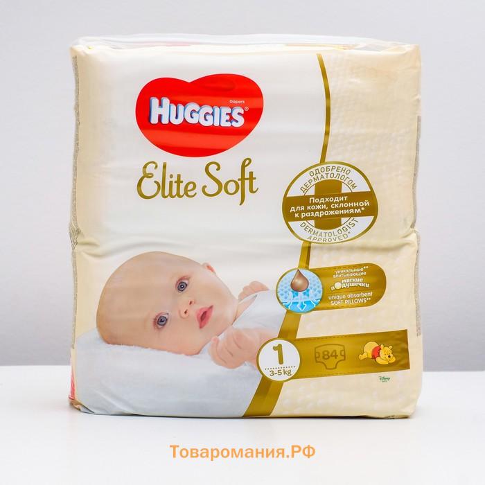 Подгузники "Huggies" Elite Soft 1, 3-5кг, 84 шт