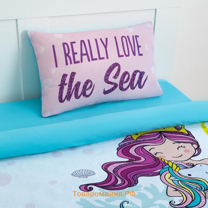 Постельное бельё «» 1.5 сп Really mermaid 143*215 см, 150*214 см, 50*70 см -1 шт,100% хл, бязь