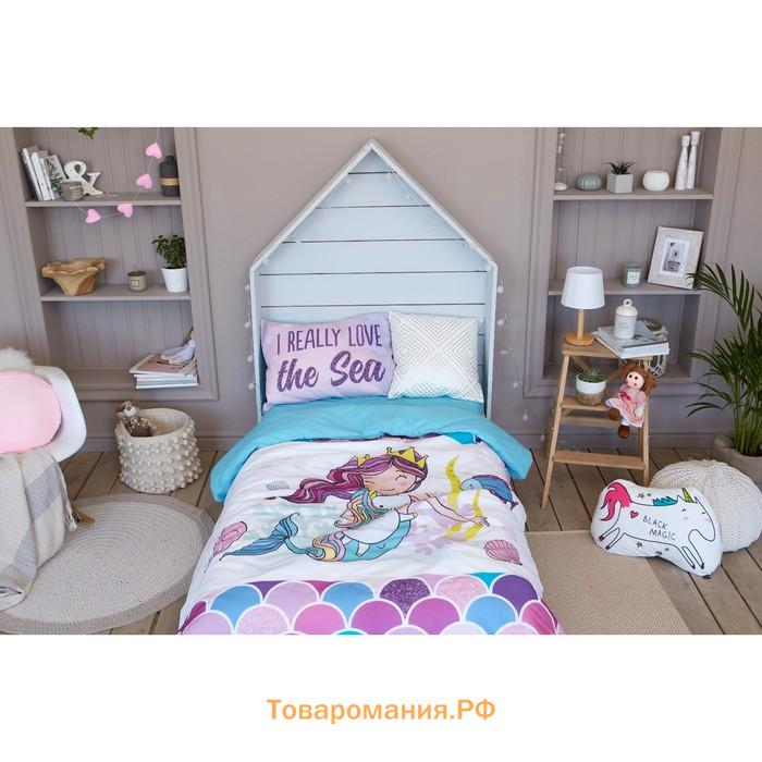 Постельное бельё «» 1.5 сп Really mermaid 143*215 см, 150*214 см, 50*70 см -1 шт,100% хл, бязь