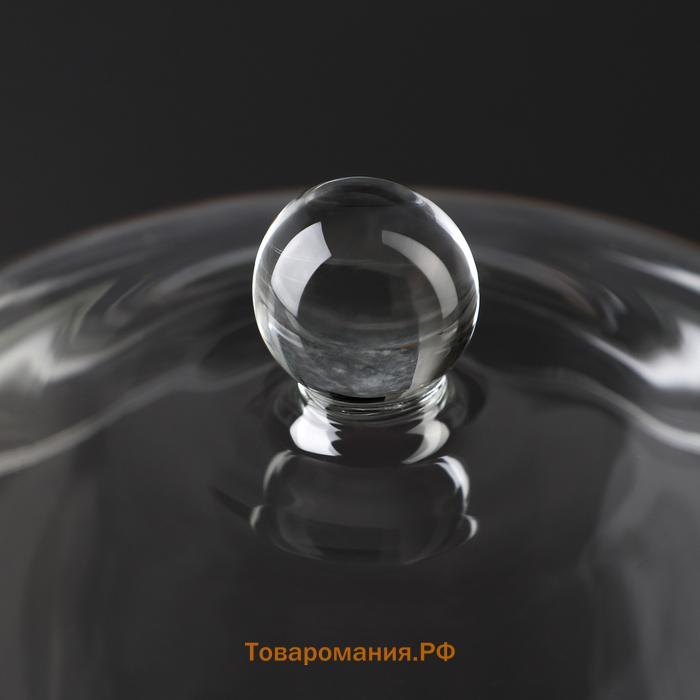 Кастрюля Magistro «Лия», 1.450 л, 16.5×16 см, жаропрочное стекло, прозрачная