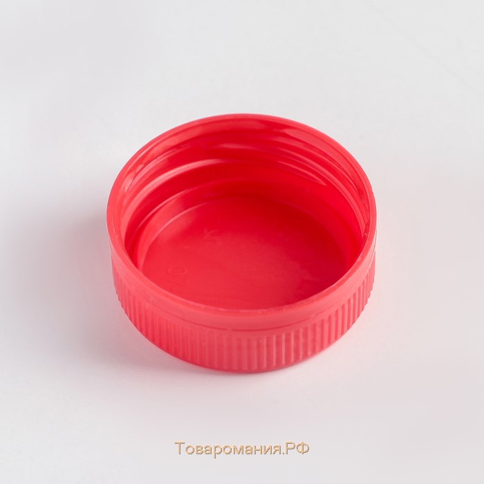 Крышка пластиковая одноразовая к бутылкам молочным 38 мм, на: 0,3 л; 0,5 л; 1 л, цвет красный