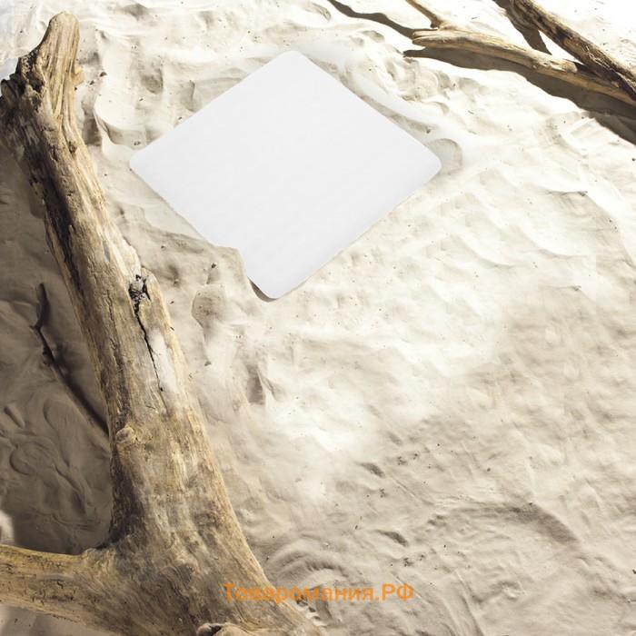Коврик противоскользящий Basic, цвет белый, 51х51 см, Aqm