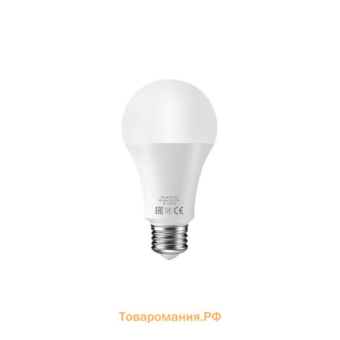 Умная лампа Digma DiLight, E27, N1, RGB, Wi-Fi, 8 Вт, 800 Лм