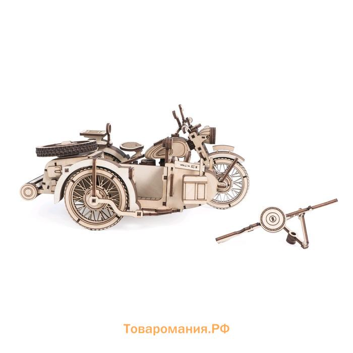 Деревянный конструктор «Мотоцикл с коляской «Уран»