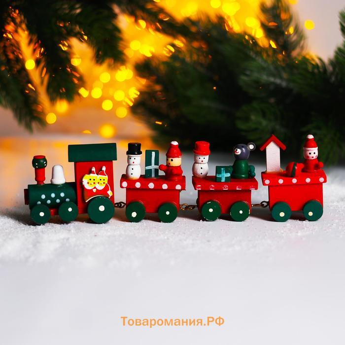 Новогодний декор «Сказочный поезд», 20×5×3 см