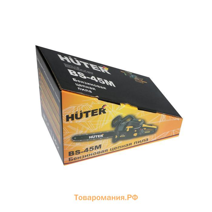 Бензопила Huter BS-45М, 2Т, 2.3 кВт, 3.1 л.с., 16", шаг 3/8", паз 1.3 мм, 57 зв.