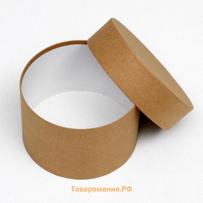 Набор круглых коробок 5 в 1 «Крафт однотонный», 23×23×14 - 15×15×10 см
