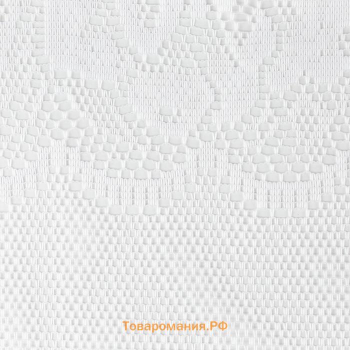Тюль на кухню на шторной ленте 165х245 см, цвет белый, 100% полиэстер