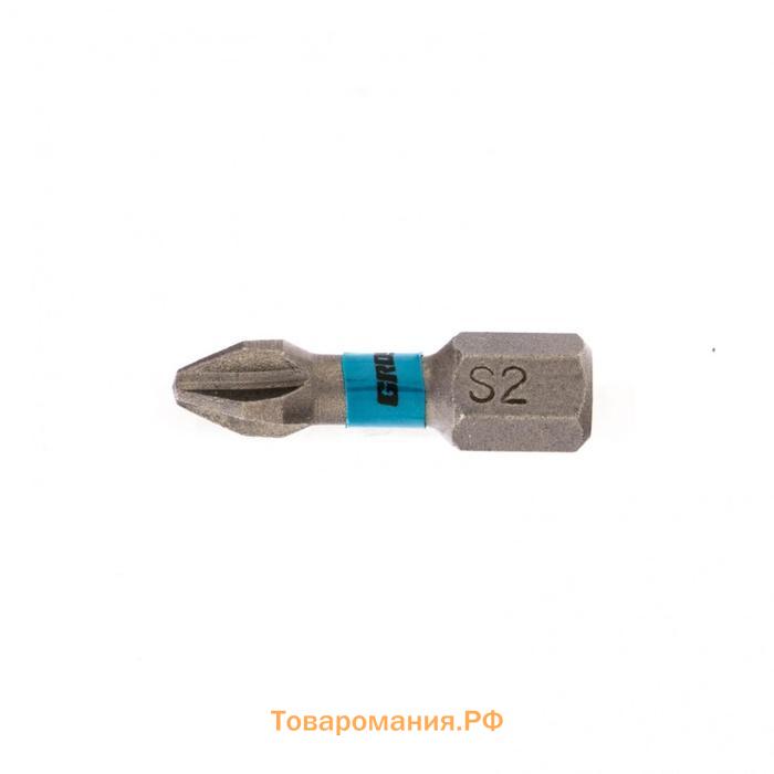 Набор бит торсионных Gross 11484, сталь S2, PZ2x25 мм, 1/4", 10 шт