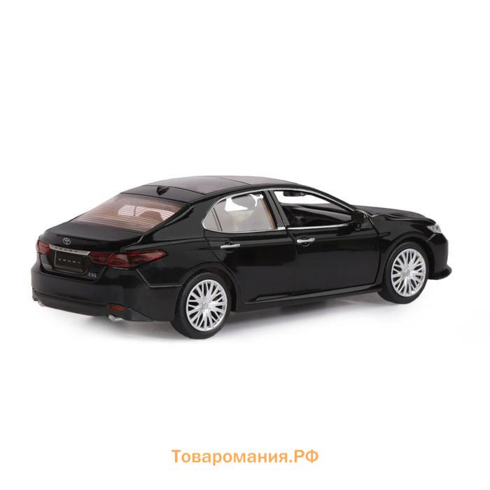 Машина металлическая Toyota Camry, 1:32,инерц, световые и звуковые эффекты, открываются двери, цвет чёрный