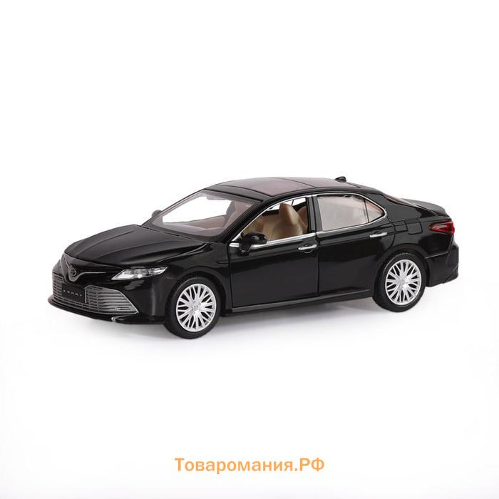 Машина металлическая Toyota Camry, 1:32,инерц, световые и звуковые эффекты, открываются двери, цвет чёрный