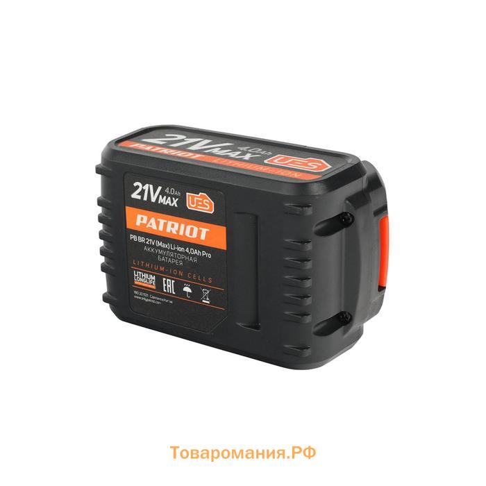 Аккумулятор PATRIOT BR21V(Max), 21 В, 4 Ач, Li-ion, UES