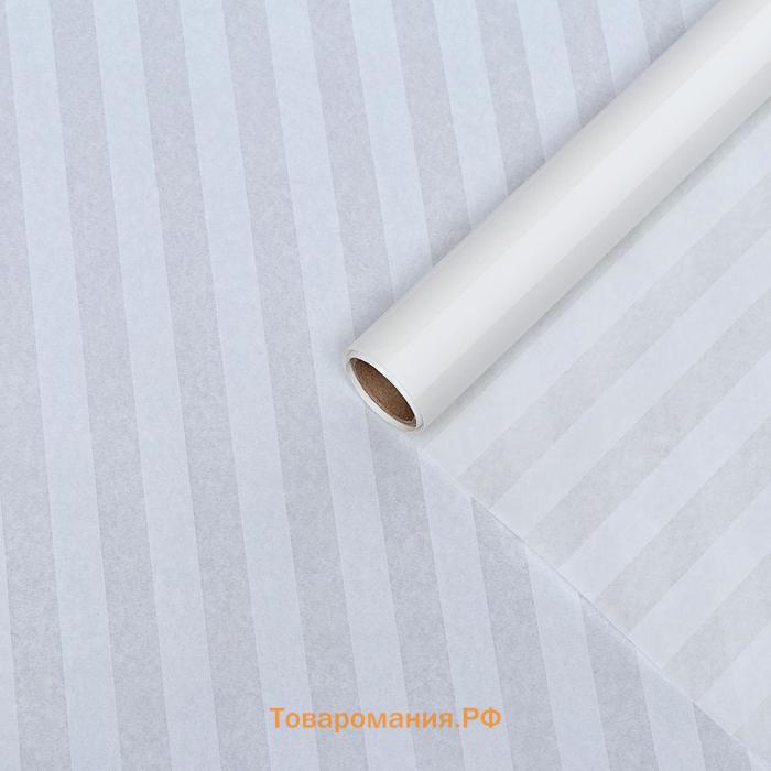 Бумага силиконизированная «Полоски», белые, для выпечки, 0,38 х 5 м