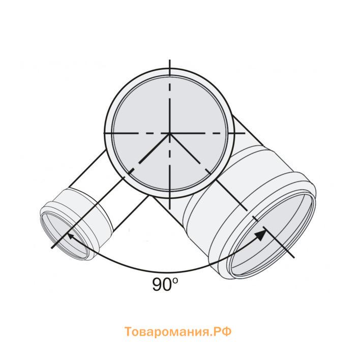 Крестовина двухплоскостная Sinikon 512035.R, d=110 x 110 x 50 мм, 87°, правая