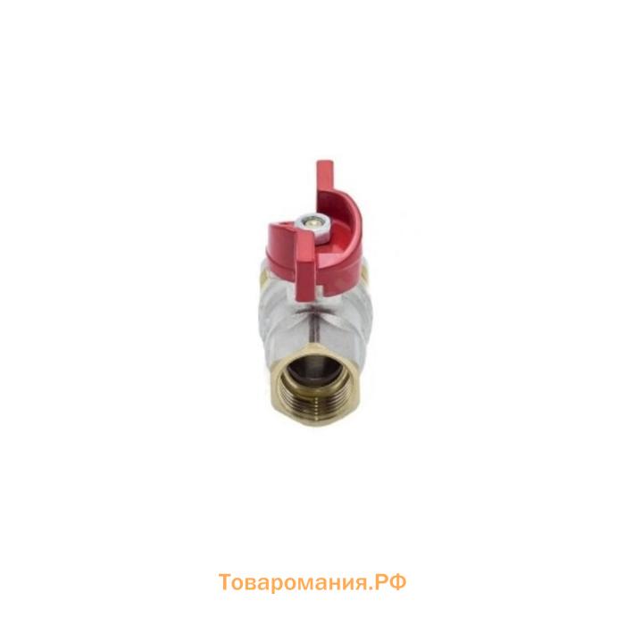 Кран шаровой Aquasfera Euro 1007-03, 1", PN 25, с американкой, бабочка, никелированный