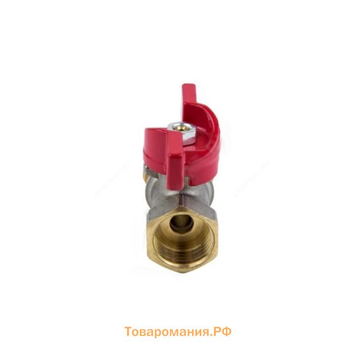 Кран шаровой Aquasfera Euro 1016-01, d=16 мм x 1/2", PN 16, внутр. резьба, обжимной, бабочка