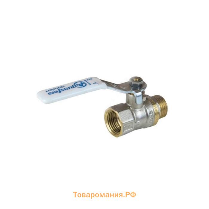 Кран шаровой Aquasfera Standard 1103-01, 1/2", PN 40, внутренняя/наружная, рычаг, никель