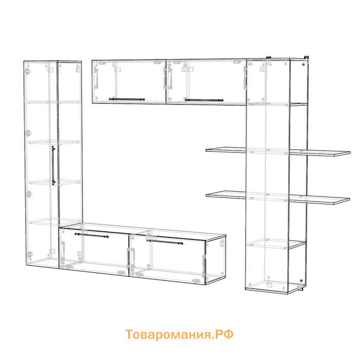 Гостиная подвесная Дороти, 3200х400х1700, Белый/Дуб сонома/Белый