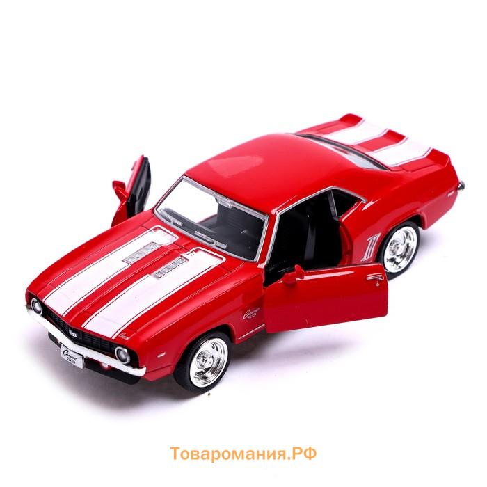 Машина металлическая CHEVROLET CAMARO SS, 1:32, открываются двери, инерция, цвет красный