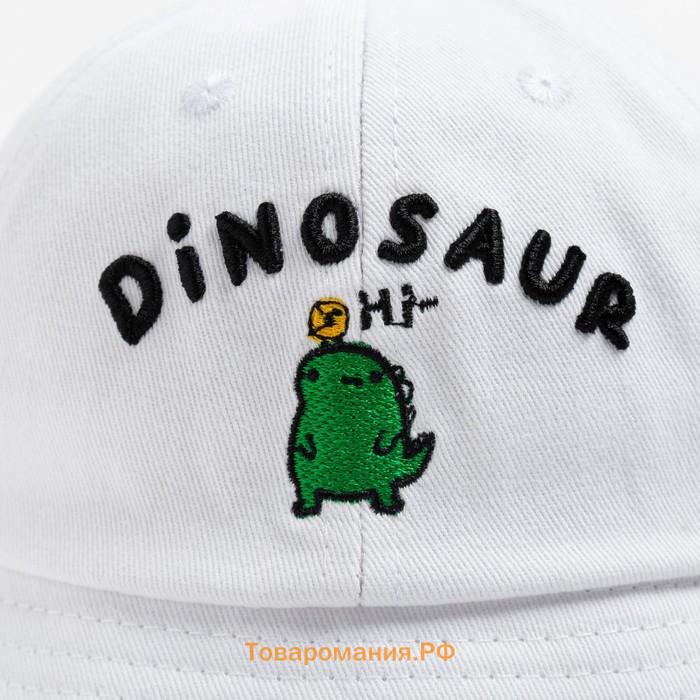 Панама для мальчика MINAKU "Dinosaur", цв. белый, р-р 48