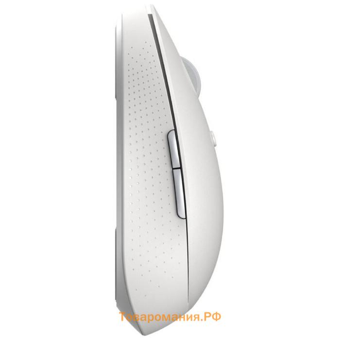 Мышь Xiaomi Mi Dual Mode Wireless Mouse Silent Edition, беспроводная, 1300 dpi, usb, белая