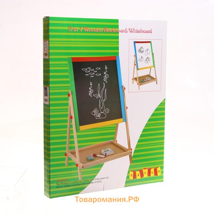 Мольберт детский двухсторонний «Премиум», в собр. виде 65×38.5×35 см, рабоч. пов. 35×40 см