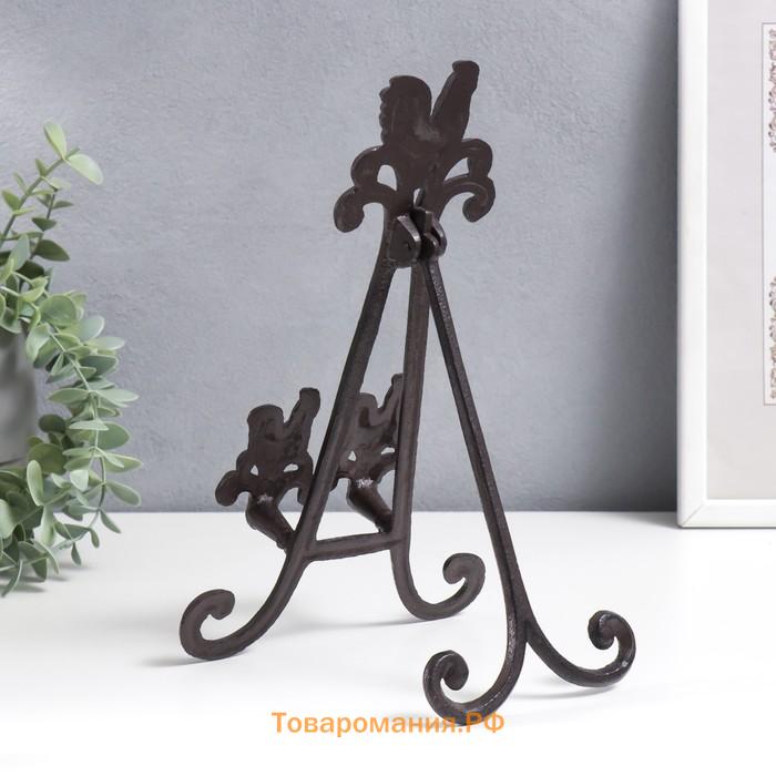 Фигурка чугун, подставка для книг «Петух и курочка», 28×6×16 см
