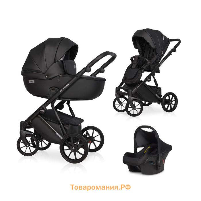 Коляска 2 в 1 Riko Montana Ecco, цвет black