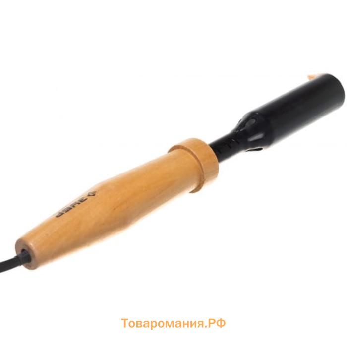 Паяльник ЗУБР Мастер, деревянная рукоятка, долговечное жало, 150 Вт, 220 В