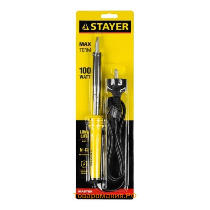 Паяльник  STAYER MASTER, пластиковая рукоятка, долговечное жало, 100 Вт, 220 В